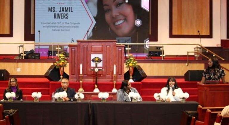 Speaker panel at Women Know Your Numbers Health Event at Enon Tabernacle Church
